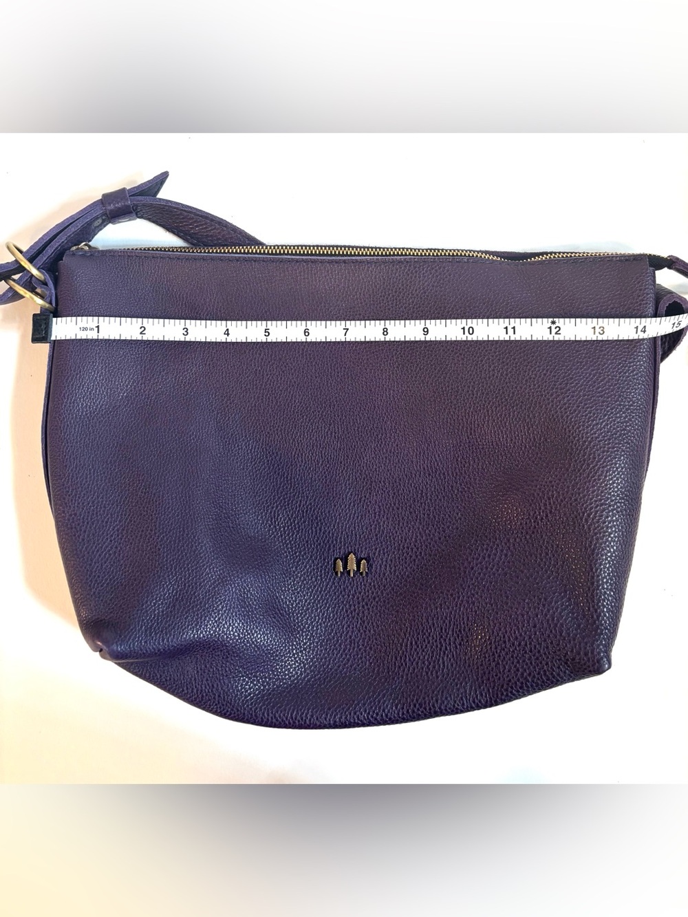 RARE! Sold out color! Portland Leather Large Slouchy in plum - Picture 6 of 10